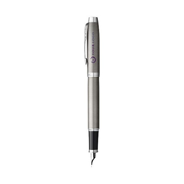Stylo plume IM Parker en acier inoxydable avec recharge QUINK - Boîte cadeau incluse
