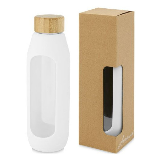Bouteille Tidan en verre borosilicate de 600 ml avec grip en silicone - BCM Goodies