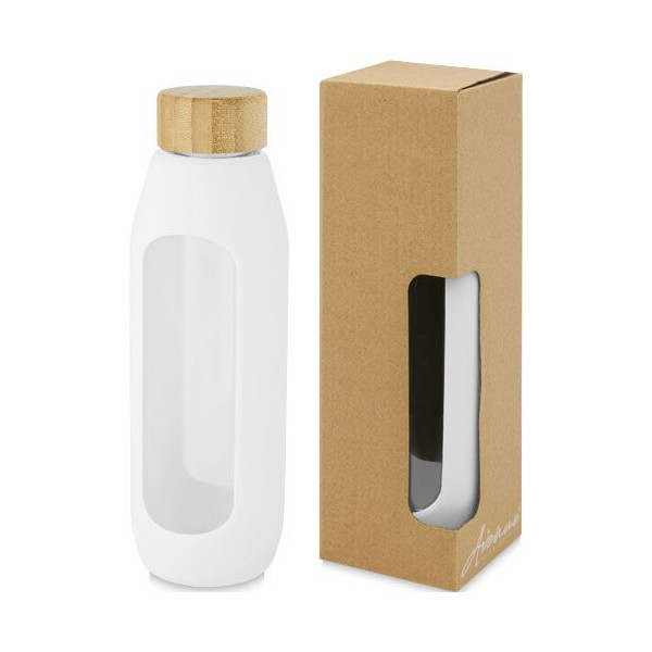 Bouteille Tidan en verre borosilicate de 600 ml avec grip en silicone - BCM Goodies