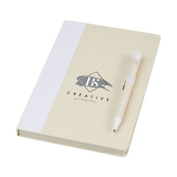 Ensemble carnet de notes A5 et stylo bille Dairy Dream - Produit écologique et pratique