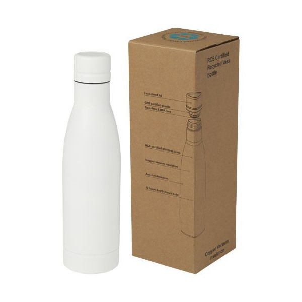 Bouteille isotherme Vasa en acier inoxydable recyclé certifié RCS 500 ml - BCM Goodies