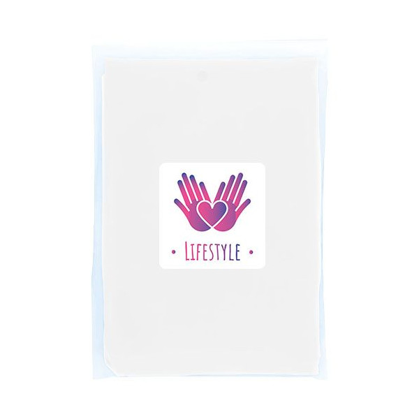 Poncho jetable pour la pluie Mayan recyclé certifié GRS avec pochette de rangement - Protection écologique contre les intempérie