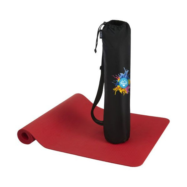 Tapis de yoga en TPE recyclé personnalisable avec pochette en RPET - BCM Goodies