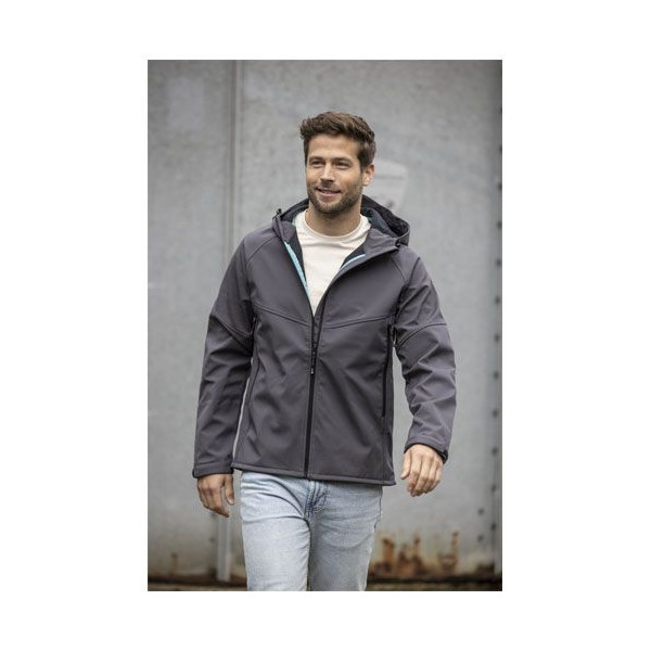 Veste softshell recyclée GRS de Coltan pour homme - Protection optimale contre les intempéries