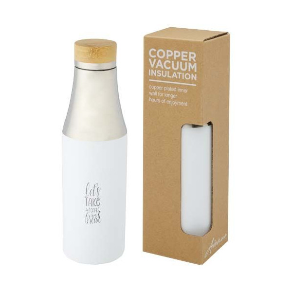 Bouteille Hulan en acier inoxydable avec cuivre de 540 ml - Parfait pour boissons chaudes ou froides - Idéal pour cadeaux d'