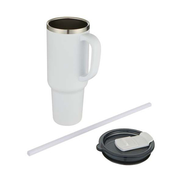 Mug Sydney 1200 ml avec paille Tritan et couvercle coulissant - Accessoire de qualité pour garder les boissons à température - I