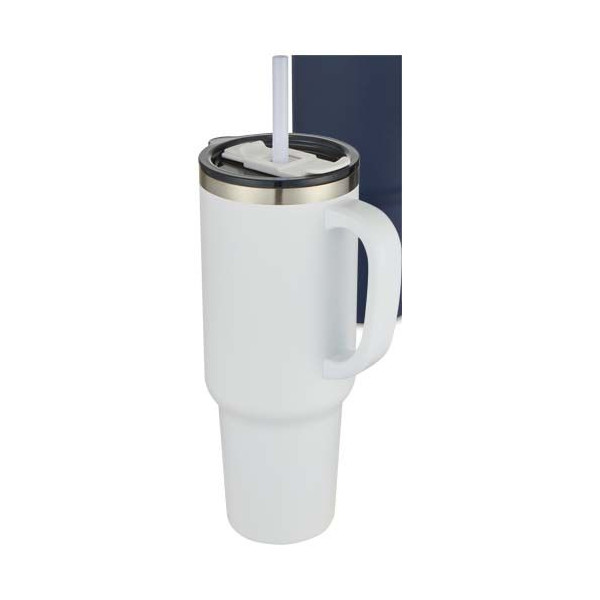 Mug Sydney 1200 ml avec paille Tritan et couvercle coulissant - Accessoire de qualité pour garder les boissons à température - I