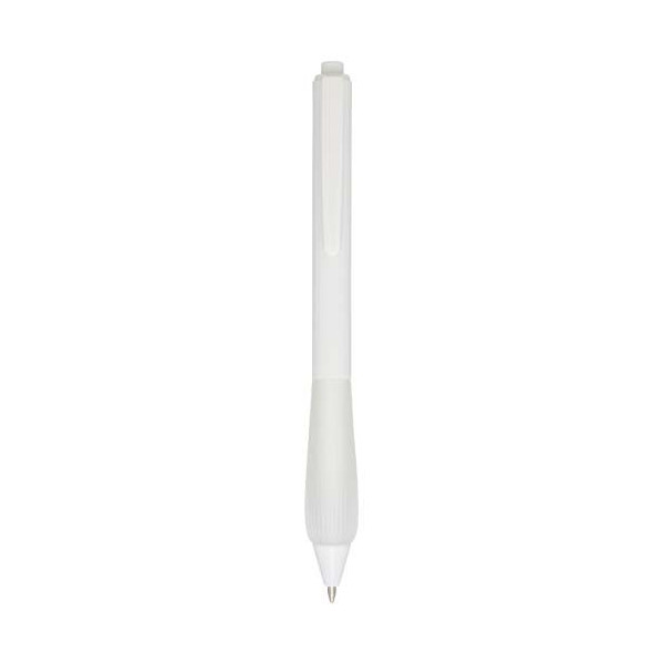 Stylo bille RABS Lorena en plastique recyclé avec grip en TPR 1,0 mm - Encre bleue - Longueur d'écriture de 1 000 mètres - 