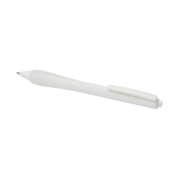 Stylo bille RABS Lorena en plastique recyclé avec grip en TPR 1,0 mm - Encre bleue - Longueur d'écriture de 1 000 mètres - 