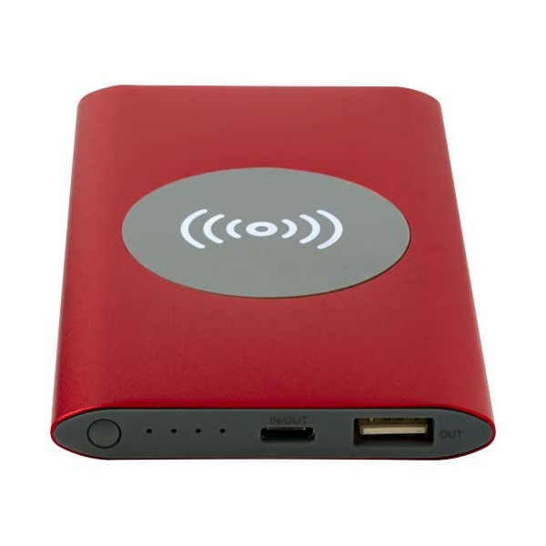 Batterie de secours Juice type-C 4 000 mAh en aluminium recyclé - Charge sans fil 5 W - BCM Goodies