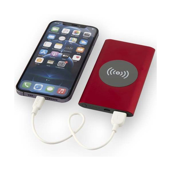 Batterie de secours Juice type-C 4 000 mAh en aluminium recyclé - Charge sans fil 5 W - BCM Goodies
