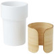 Gobelet Fika 340 ml avec couvercle en bambou - Accessoire écologique pour boissons chaudes | BCM Goodies