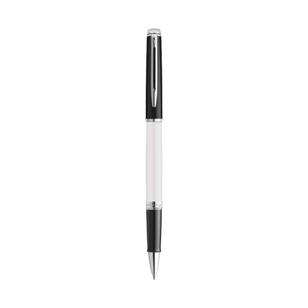 Stylo roller Waterman Hemisphere avec habillage palladium - Pointe fine - Encre noire - Coffret cadeau