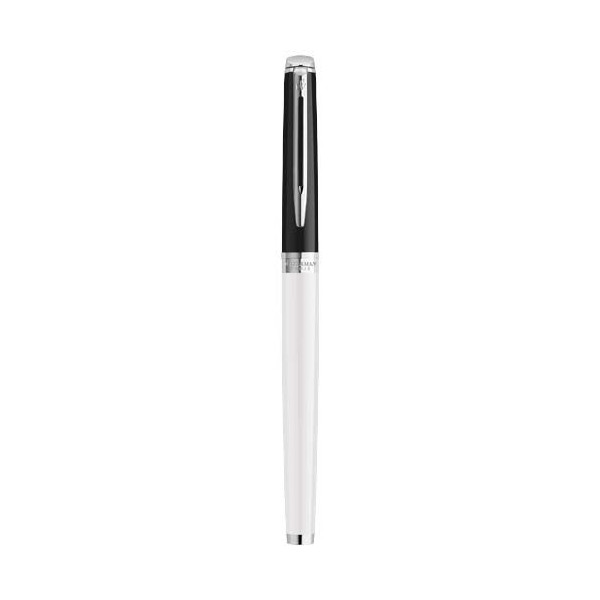 Stylo roller Waterman Hemisphere avec habillage palladium - Pointe fine - Encre noire - Coffret cadeau