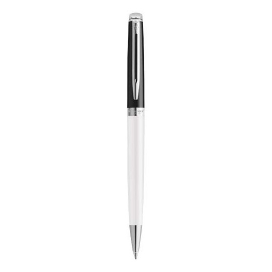 Stylo roller Waterman Hemisphere avec habillage palladium - Coffret cadeau personnalisable - Encre bleue - Idéal pour un usage q