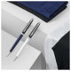Stylo roller Waterman Hemisphere avec habillage palladium - Coffret cadeau personnalisable - Encre bleue - Idéal pour un usage q