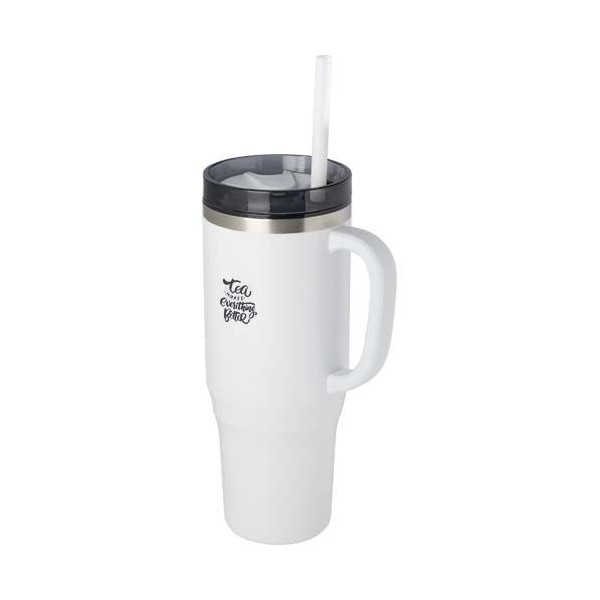 Mug isotherme Melbourne 1200 ml avec paille - RCS certifié - BCM Goodies
