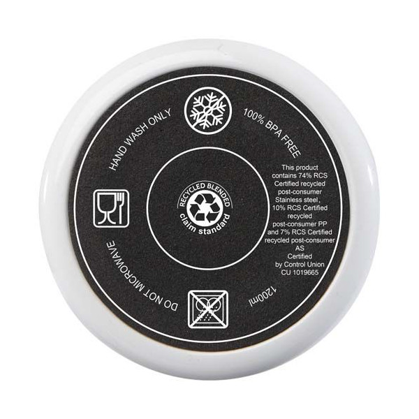 Mug isotherme Melbourne 1200 ml avec paille - RCS certifié - BCM Goodies