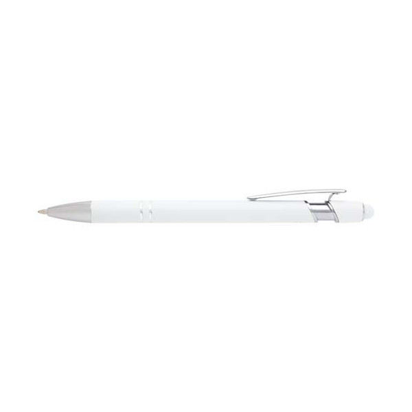 Stylo bille Kish avec finition argentée en aluminium recyclé - Personnalisable avec logo - BCM Goodies
