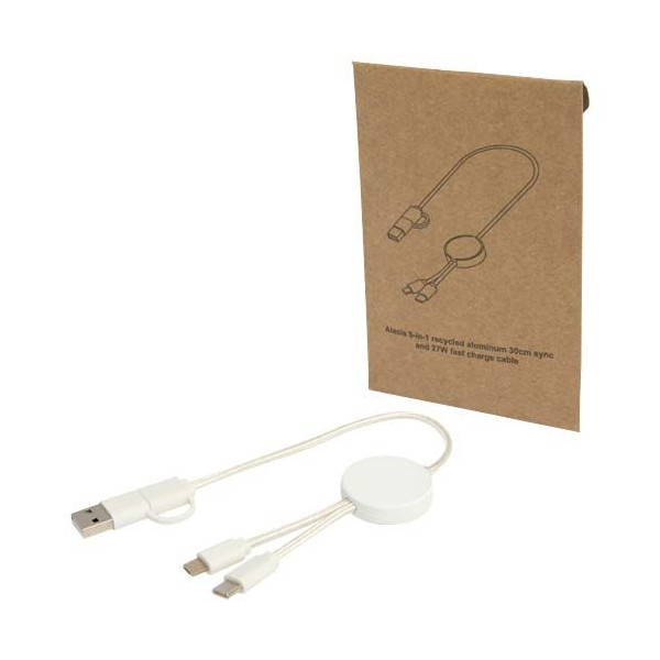 Câble 5-en-1 Citala en plastique recyclé de 30 cm - Charge rapide 27W - BCM Goodies
