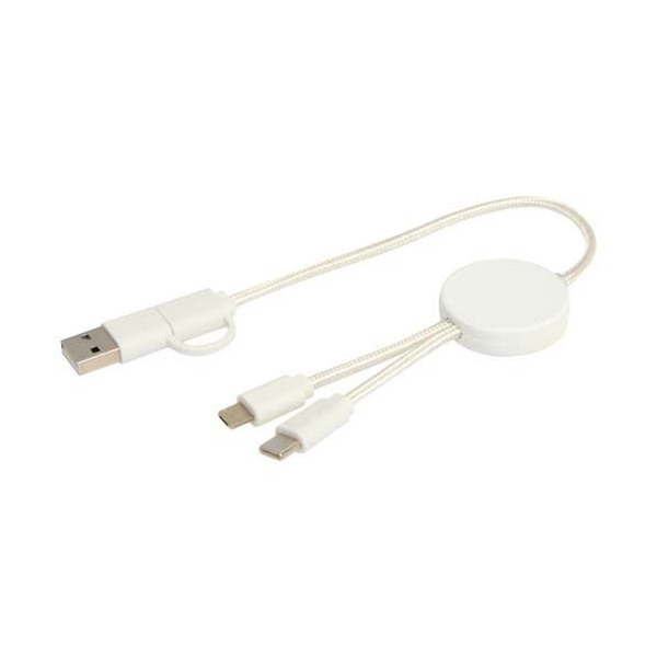 Câble 5-en-1 Citala en plastique recyclé de 30 cm - Charge rapide 27W - BCM Goodies