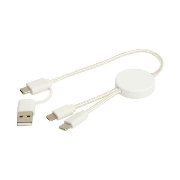 Câble 5-en-1 Citala en plastique recyclé de 30 cm - Charge rapide 27W - BCM Goodies
