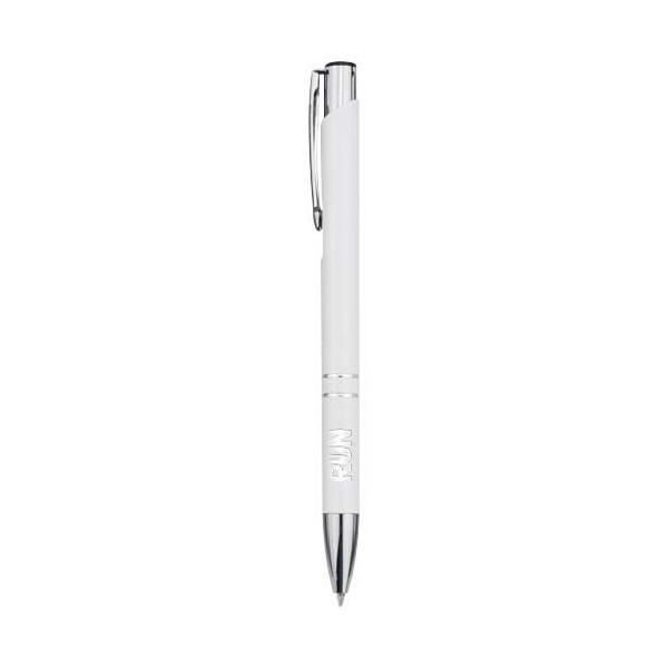 Stylo bille en aluminium recyclé Moneta - Accessoire écologique et élégant pour entreprises - BCM Goodies