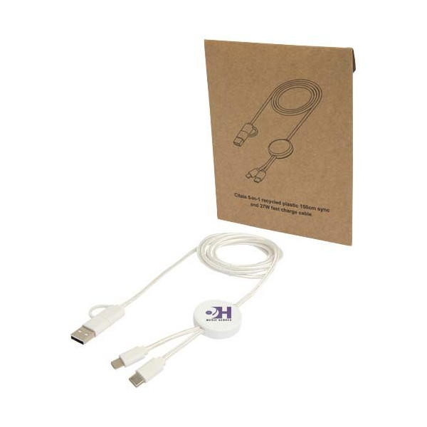 Câble 5-en-1 Citala en Plastique Recyclé de 150 cm - Charge Rapide et Synchronisation Data - BCM Goodies