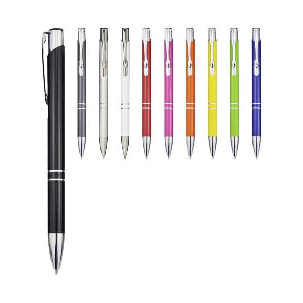 Stylo bille en aluminium recyclé Moneta - Accessoire écologique et élégant pour entreprises - BCM Goodies