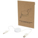 Câble rétractable 5-en-1 Citala en plastique recyclé de 90 cm - Charge rapide 40W - USB-C vers USB-C - USB-A vers USB-C - CarPla