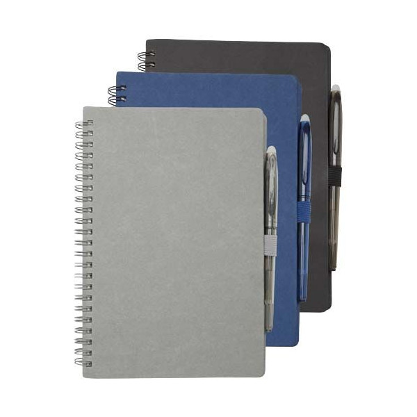 Carnet à couverture souple réutilisable et stylos Slate (encre noire) - BCM Goodies