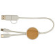 Câble 5-en-1 Chechia en plastique recyclé de 30 cm - Charge rapide 27W &amp; synchronisation données