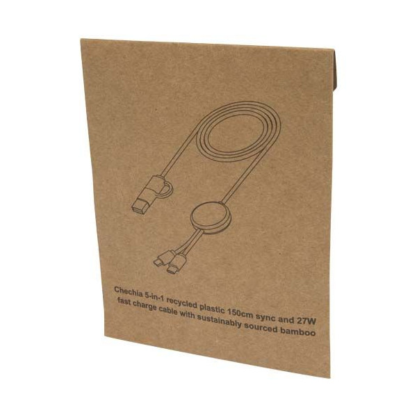 Câble 5-en-1 Chechia en plastique recyclé de 150 cm - BCM Goodies