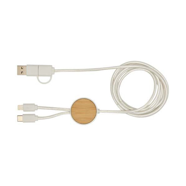Câble 5-en-1 Chechia en plastique recyclé de 150 cm - BCM Goodies
