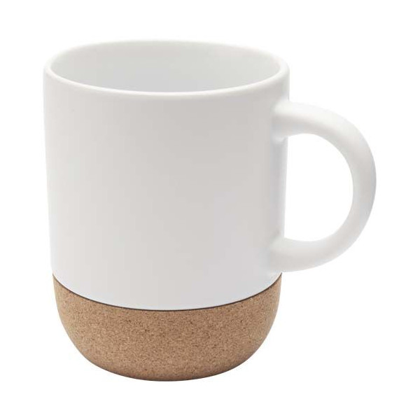 Mug Billie en céramique de 300 ml avec détails en liège - Accessoire idéal pour boissons chaudes - Coffret cadeau en carton recy