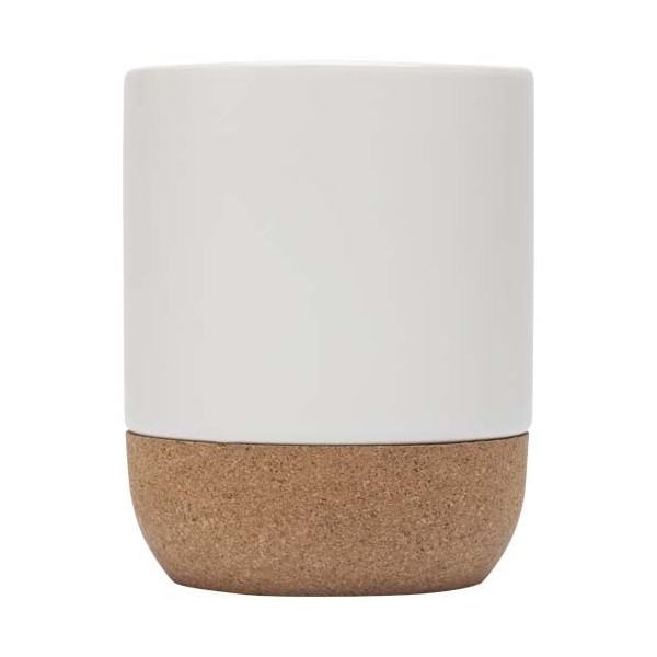 Mug Billie en céramique de 300 ml avec détails en liège - Accessoire idéal pour boissons chaudes - Coffret cadeau en carton recy