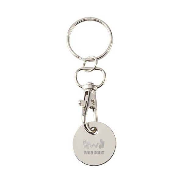 Porte-clés Rory avec jeton pour chariot - Accessoire pratique pour déverrouiller les chariots sans pièce - Goodies personnalisab