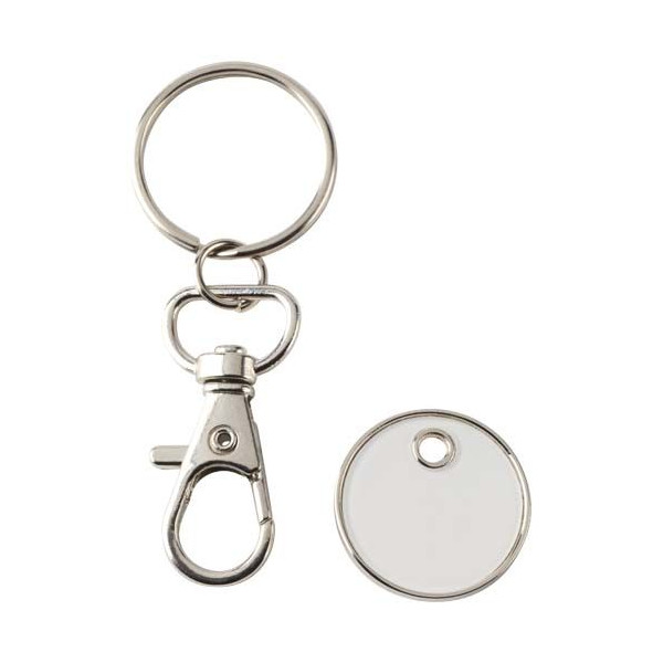 Porte-clés Rory avec jeton pour chariot - Accessoire pratique pour déverrouiller les chariots sans pièce - Goodies personnalisab