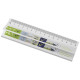 Notes autocollantes recyclées Sticky-Mate® avec règle imprimée de 15 cm - Lot de 50 feuilles - BCM Goodies