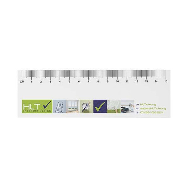 Notes autocollantes recyclées Sticky-Mate® avec règle imprimée de 15 cm - Lot de 50 feuilles - BCM Goodies