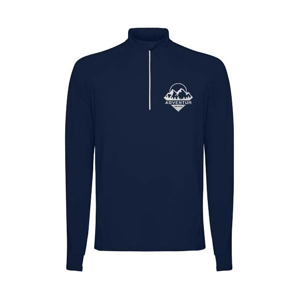 Sweatshirt homme Estambul demi-zip à manches longues et détails réfléchissants - BCM Goodies