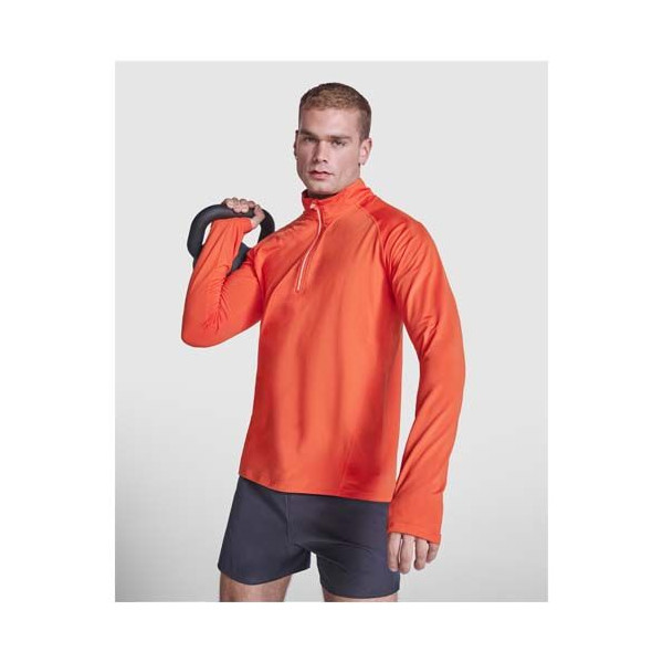 Sweatshirt homme Estambul demi-zip à manches longues et détails réfléchissants - BCM Goodies