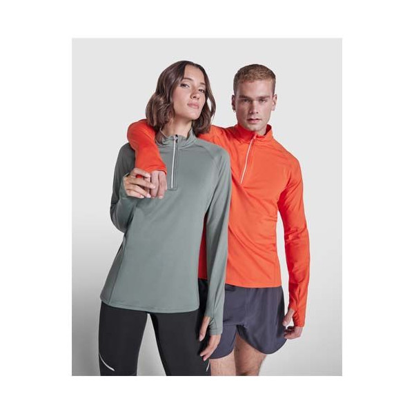 Sweatshirt homme Estambul demi-zip à manches longues et détails réfléchissants - BCM Goodies