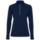 Sweatshirt Estambul pour femme - Vêtement technique raglan à manches longues - Col demi-zip et détails réfléchissants - Coupe aj