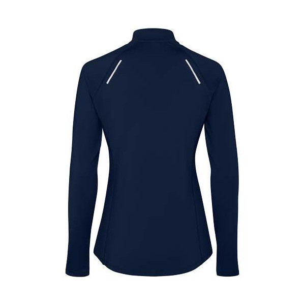 Sweatshirt Estambul pour femme - Vêtement technique raglan à manches longues - Col demi-zip et détails réfléchissants - Coupe aj