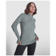 Sweatshirt Estambul pour femme - Vêtement technique raglan à manches longues - Col demi-zip et détails réfléchissants - Coupe aj