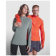 Sweatshirt Estambul pour femme - Vêtement technique raglan à manches longues - Col demi-zip et détails réfléchissants - Coupe aj