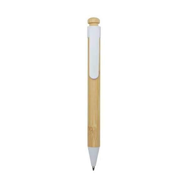 Stylo bille Rattan en bambou et plastique recyclé personnalisable pour une communication éco-responsable | BCM Goodies