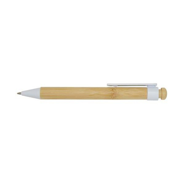 Stylo bille Rattan en bambou et plastique recyclé personnalisable pour une communication éco-responsable | BCM Goodies