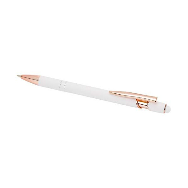 Stylo bille Nanna avec finition or rose - Fabriqué en aluminium recyclé - BCM Goodies